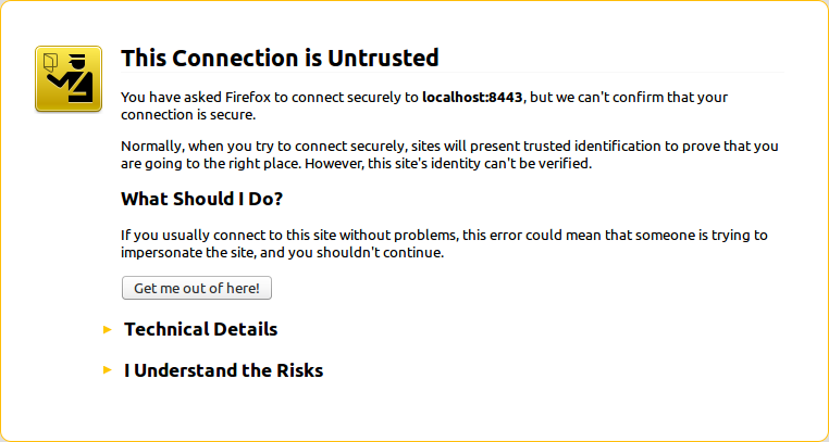 Connection is untrusted